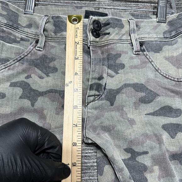 Hudson Jeans Womens Size 27 Green Camoflauge Collin Flap Skinny W44TIP - Picture 6 of 16